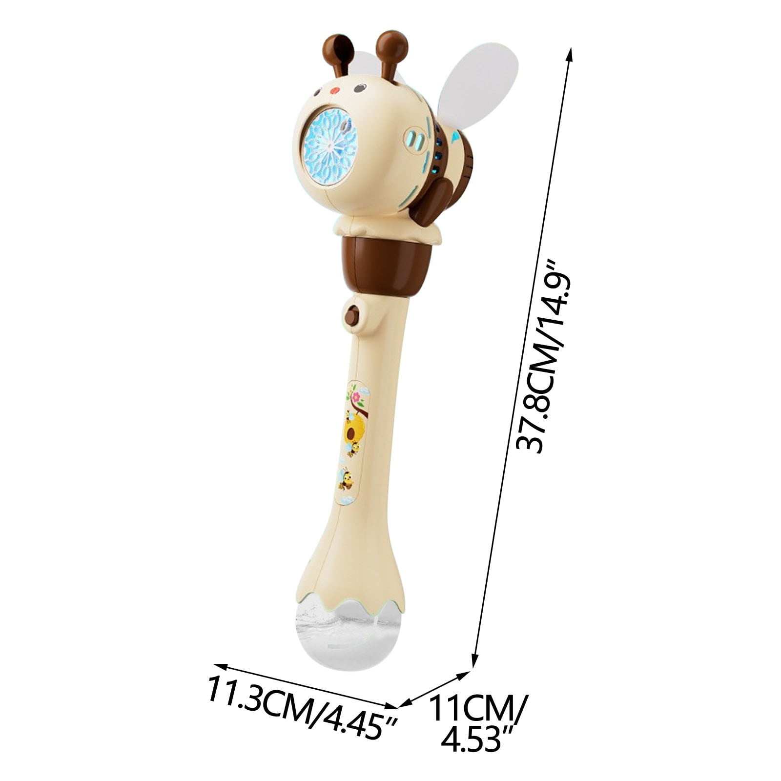 Adorable Bee Automatic Bubble Machine with Flashing LED Lights and Continuous Bubble Blowing for Outdoor Fun, Party Events, Summer Gatherings and Backyard Entertainment with High Capacity Battery