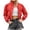 Red, variant on Women's Solid Color Puffer Jacket Women Short Bomber Jacket Stand Collar Zip Up Padded Coat Loose Casual Warm Jacket For Ladies Autumn Winter Yellow XL