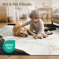 thumbnail image 4 of ODIKA 5'x7' Washable Area Rug Non-Slip, Chair-Friendly Swirl Abstract Interlocking Vein Borders Veined Streaks Flow for Dining Room, Under Table, Home Office, 4 of 7