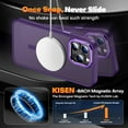 thumbnail image 3 of for iPhone 12 Pro Max Case Magnetic Compatible with MagSafe Slim Translucent Matte Phone Case Cover 6.7 inch (Deep Purple), 3 of 14