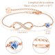 thumbnail image 2 of Pulsera Infinito y Corazón Mujer, Joyería Plata S925 Dama, Pulseras para Mujer Ajustable, Regalos para Mujer, Cumpleaños, San Valentín, Día de las Madres y Mamá, Caja de Embalaje y Tar, 2 of 5
