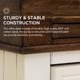 thumbnail image 4 of Sunjoy 58’’ Richland Double Pedestal Desk, Home Office Computer Desk Work Station with Charging Station ,Four Drawers and One Cabinet, 4 of 11
