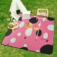thumbnail image 6 of Color Wave Point Geometry Waterproof Picnic Blanket with Foldable Zipper, Suitable for Outdoor Use, Suitable for Travel, Camping, Beaches, Parks, Grasslands, Picnic Blanket Accessories, 6 of 7