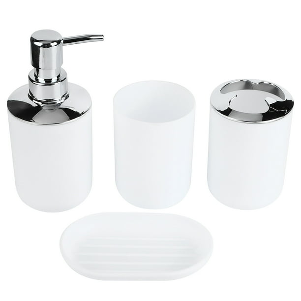 Jabonera, 4 Unids/Set Kit De Baño Accesorio Botella De Loción Suministro De Baño Máxima Comodidad Jadeshay A
