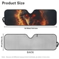 thumbnail image 6 of Uorisanigo Windshield Sun Shade for 2018-2024 Jeep Wrangler JL JLU & Gladiator JT-Blocks UV Rays Sunshades Heat Shield, Fire Wolf Print Car Sun Shade Keep Your Vehicle Cool, 6 of 7