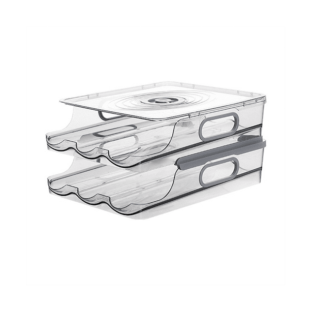 Symkmb 2 Layer Storage Egg Container for Refrigerator,Automatically Rolling Egg Holder for