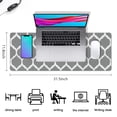 thumbnail image 5 of Long Mouse Pads for Desk,Gray Geometric Quatrefoil Pattern Desk Mats on Top Of Desks, Desk Mouse Pad Extra Large with 3mm Non-Slip Base and Stitched Edge for Gaming,Office,Work,Home 31.5"x11.8", 5 of 6