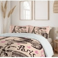 thumbnail image 6 of Ambesonne Eiffel Tower Duvet Cover Sets, Bakery in Paris Eiffel, 2-Queen, Pink Dark Brown, 6 of 7
