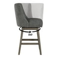 thumbnail image 4 of Granville 26" Swivel Counter Stool in Charcoal Fabric  with Gray Legs, 4 of 9