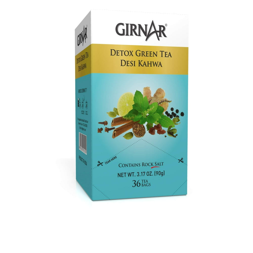 Girnar Detox Green Tea, (36 Teabags)