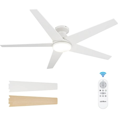 

Ceiling Fans With Lights 52 Inch Low Profile Ceiling Fan With Light And Remote Control Flush Mount Reversible 3Cct Dimmable Noiseless White Ceiling Fan For Bedroom Indoor/Outdoor Use