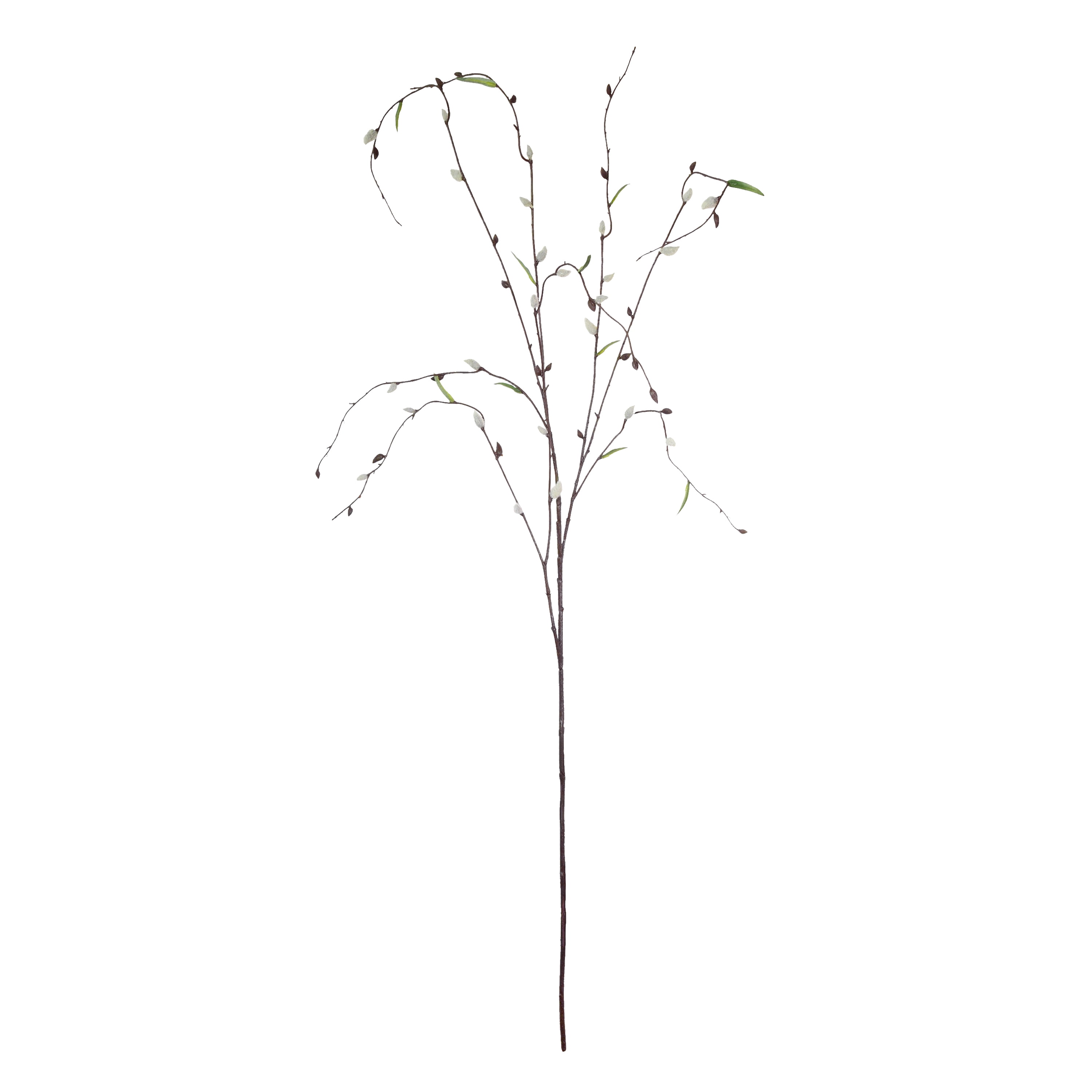 (2 pack) 46.5-inch Artificial White-Brown Willow Flower Long Stem, for Indoor Use, by Mainstays