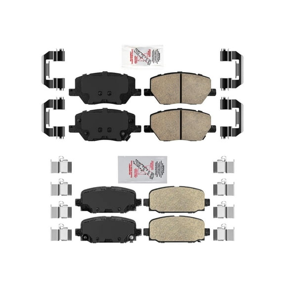 Front & Rear AmeriPro Platinum Ceramic Disc Brake Pads For 2018-22 Jeep Compass