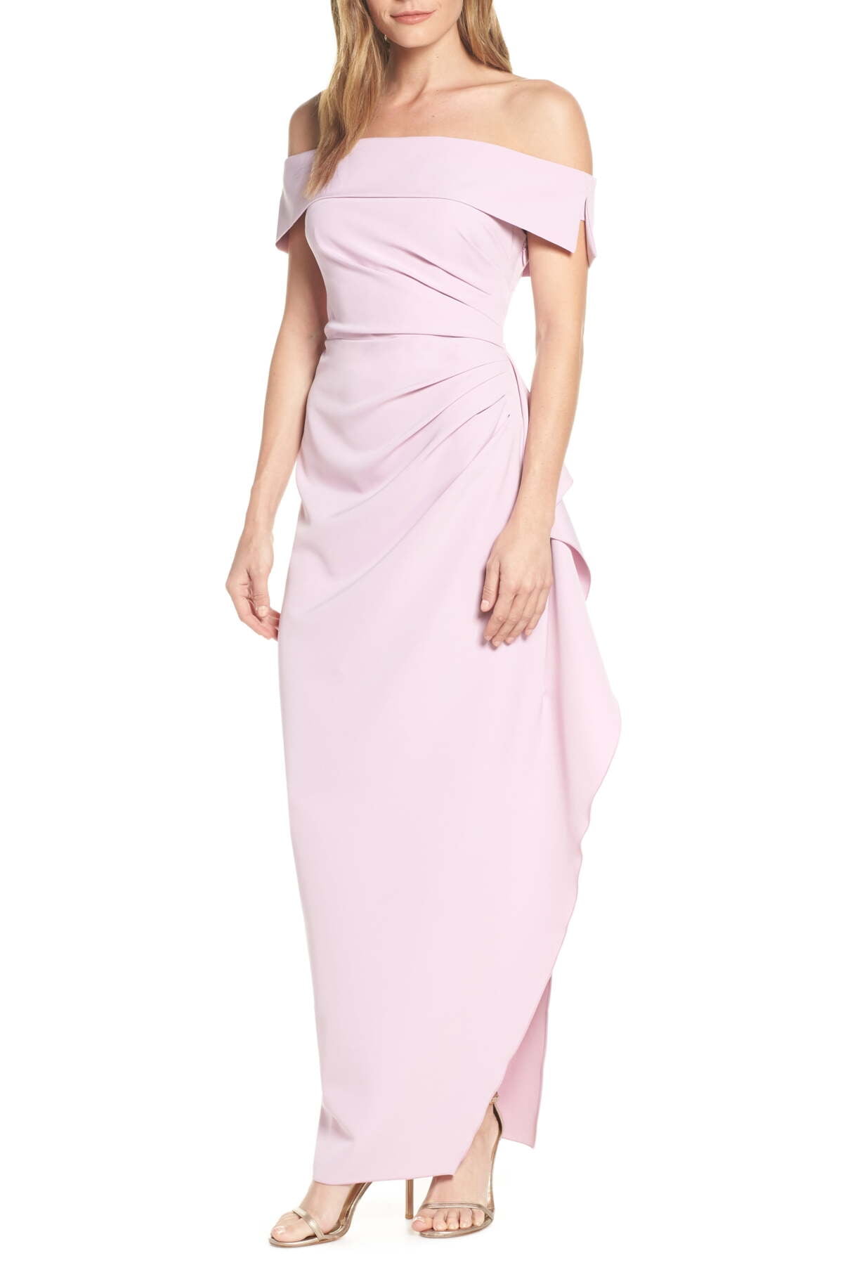 vince camuto off the shoulder mermaid gown