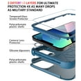 thumbnail image 4 of Diverbox for iPhone 13 Case [Shockproof] [Dropproof] [Tempered Glass Screen Protector + Camera Lens Protector],Heavy Duty Protection Phone Case Cover for Apple iPhone 13 (Blue), 4 of 7