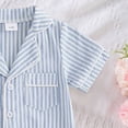 thumbnail image 7 of JUMEYU Newborn Summer Clothes Girl Baby Birthday Outfit Girl Romper Cute Embroidered Letter Tshirt Romper Clothes 0 3 6 9 12 18 24 Months (Blue,12-18 Months), 7 of 7