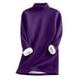 thumbnail image 2 of IMENGL T-Shirts Thermiques à Col Montant pour Femmes, Violet m, Taille M-3TG, 2 of 7
