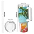 thumbnail image 4 of KLL Tropical Flamingo Pool Float Print 40oz Stainless Steel Insulated Car Cup Coffee Mug with Spillproof Lid - Keep Your Drink Hot or Cold on the Go, 4 of 8