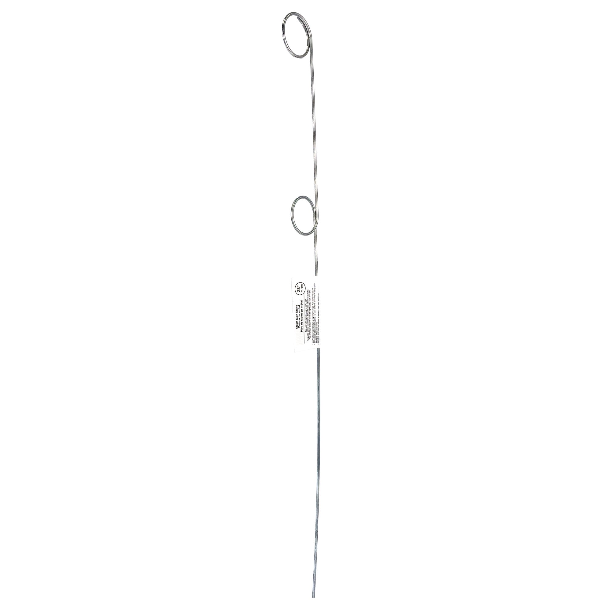 (2 pack) Hy-Ko Metal Pigtail Sign Stake/Holder, 28 inch, Weather-resistant