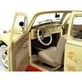 thumbnail image 4 of 1963 Volkswagen Beetle Yukon Yellow with "Monopoly" Graphics "Free Parking" and Figure 1/18 Diecast Model Car by Auto World, 4 of 6