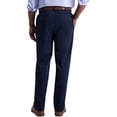 thumbnail image 3 of Haggar Mens Classic fit Casual Pants 34 / 32 Blue Solid Stretch, 3 of 4