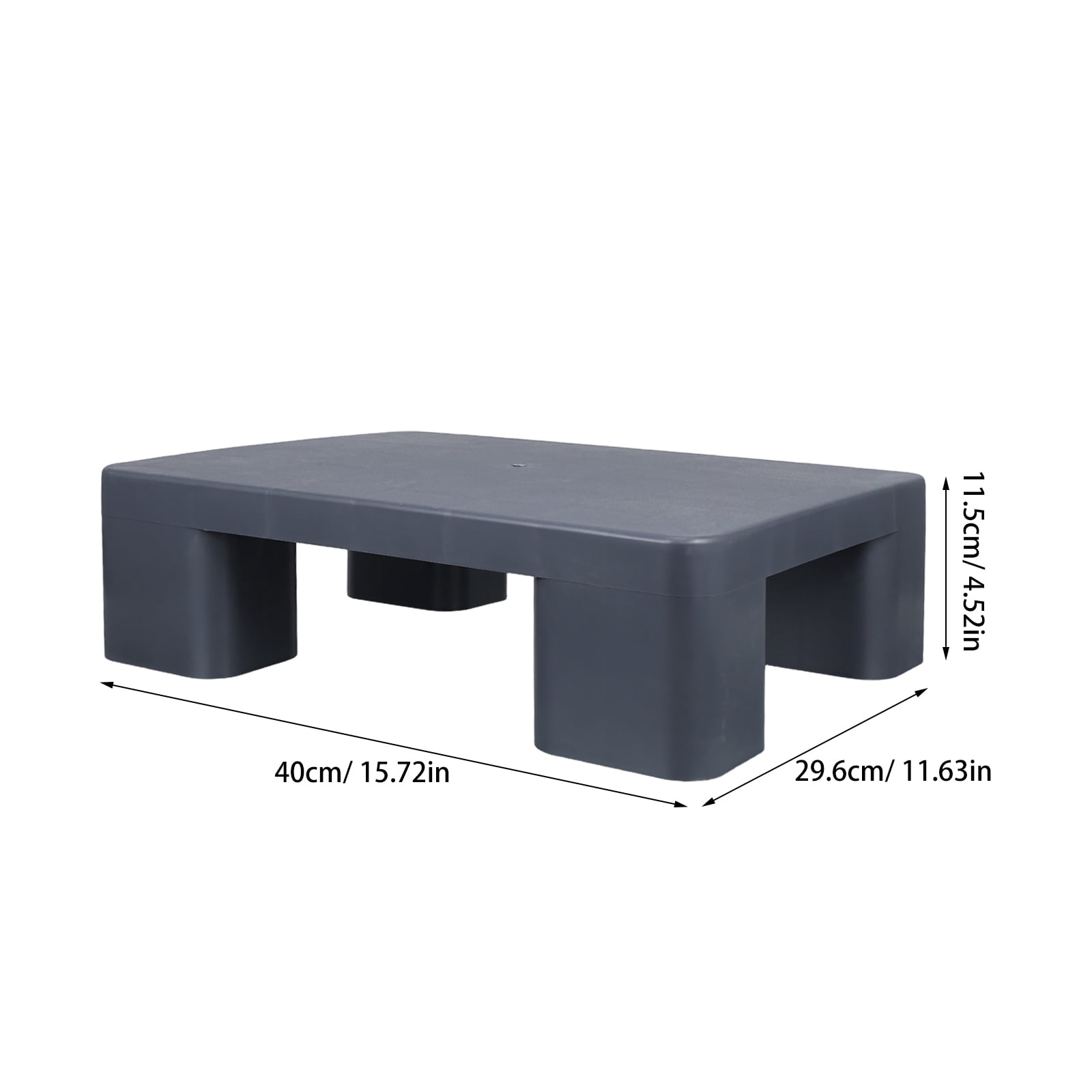 WRISTBIQUE Grey Plastic Pallet with Breathable Grid Design for Indoor and Outdoor Storage and Organization