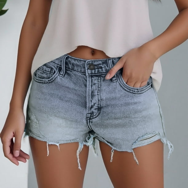 WILLBEST Jeans Mujer Pantalones Vaqueros de Verano para Mujer, Sexys, Ajustados, de Cintura Alta, Elásticos, Modernos, Cómodos, Informales, Estilo Desgastado. Mediana