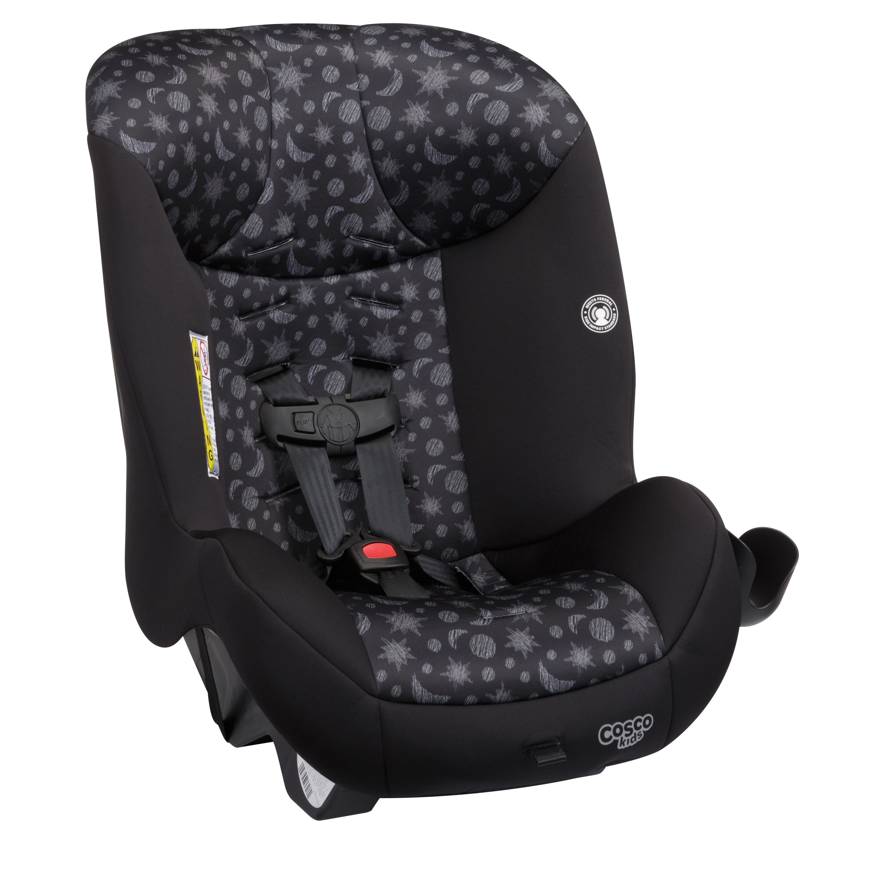 Cosco Kids Scenera Extend Infant & Toddler Convertible Car Seat, Moonlit Night, Black