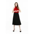 thumbnail image 5 of Black Eight Gore Calf Length Midi Skirt for Every Occasion, 5 of 5
