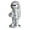 Silver, variant on Astronaut Statue Preschool Learning Educational Toys Creative Cute Outer Space Sculpture for Boys Decoration Table office and home , White