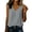 Gray, variant on Womens Cotton Linen Tank Tops V Neck Casual Cami Sleeveless Blouses Basic Shirt Gauze Linen Shirts Brown L