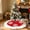 Red, variant on Plushy Snowflake-Patterned Patchwork Christmas Tree Skirt Christmas Tree Mat Christmas Scene Decorations