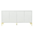thumbnail image 7 of Modern Storage Cabinet, Adjustable Shelves, Suitable for Entryway and Living Room, White, 7 of 7