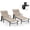 Khaki, variant on Aluminum Chaise Lounge Chair Wheels Armrests, 5-Position Patio Pool Chair 400lb,Khaki