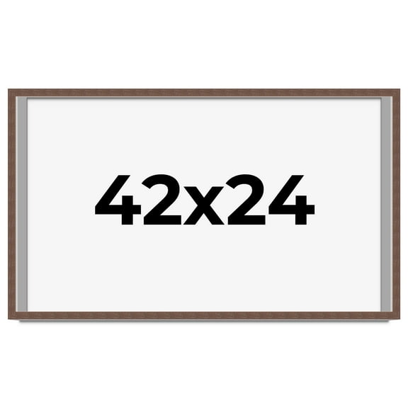 42x24 Shadow Box Frame Brown | 1.125 inches Deep Real Wood Rustic Shadowbox Display Frame | UV