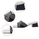 thumbnail image 5 of Bmisegm Women Sandals Fashionable New Pattern Bright Diamond Decorative Square Toe Open Toe Breathable Square Heel Comfortable Lightweight Non Slip Summer Casual Shoes Sandals Women Summer Black 9, 5 of 9