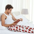 thumbnail image 5 of Bixox Men's Ladybug On Blue Stripes Patterned Pajama Pants with Pockets Lounge Clothes for Home, 5 of 5