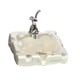 thumbnail image 1 of Jabonera de porcelana con figura de conejito, resistente y elegante, ideal para Blanco lechoso, 1 of 9