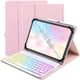 thumbnail image 1 of Funda con teclado para tableta XCHYTECHER Universal de 9,7 a 11 pulgadas, rosa, 1 of 6