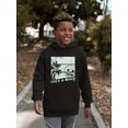 thumbnail image 2 of Life's A Beach - Vintage Palm Tree Emoji Youth's Hoodie, 2 of 4