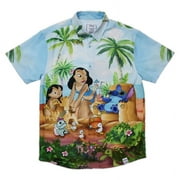 Loungefly Disney Lilo And Stitch Beach Scene Camp Shirt M-Medium