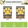 thumbnail image 6 of Blue Paw Print Spring Garden Flag 12x18 Inch Double Sided Outside, Daisy Floral Welcome Stripes Yard Outdoor Flag, 6 of 6