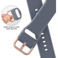 thumbnail image 4 of Paquete de 3 correas compatibles con Apple Watch de 45 mm, 44 mm y 42 mm, pulseras deportivas de silicona suave, correa de repuesto con cierre clásico para Iwatch Series Se 7 6, 4 of 5