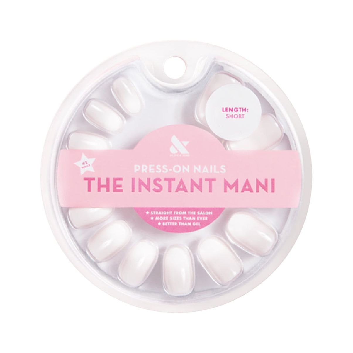 Olive & June Instant Mani Short Round Press-on Nails, Ombre, 42 Pieces
