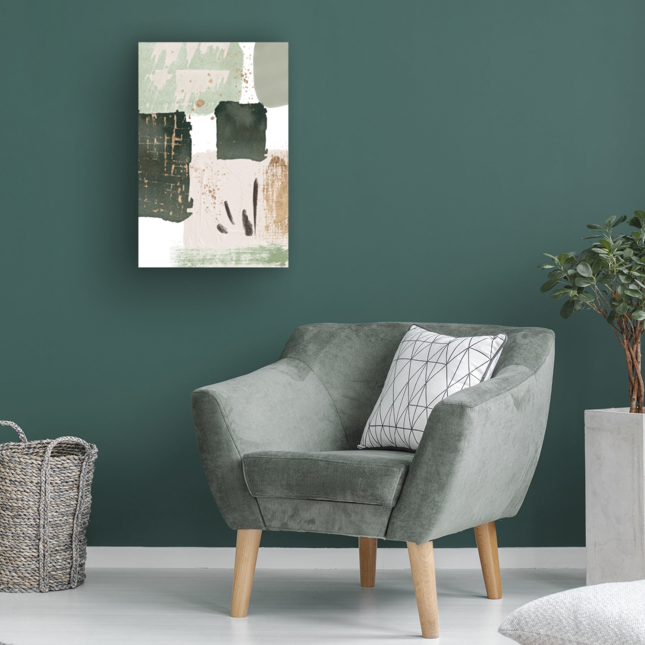 Trademark Fine Art Sally Ann Moss Green of Curiosity 4 Canvas Wall Art