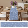 thumbnail image 6 of Dusty Blue Wildflowers Table Runner 90 Inches Long,Farmhouse Botanical Garden Floral Cotton Linen Table Runners Dresser Scarves,Fabric Tabletop Scarf Furniture Cover for Home Dinner Party 13"x90", 6 of 9