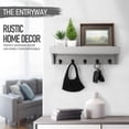 thumbnail image 3 of Llavero decorativo de pared Rebee Vision con estante y 5 ganchos, 3 of 6