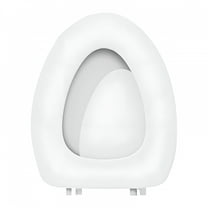 LAMIRO Soft Elongated Vinyl Toilet Seat with Comfort Foam Cushioning - Fits All Standard Size Fixtures - Easy To Install