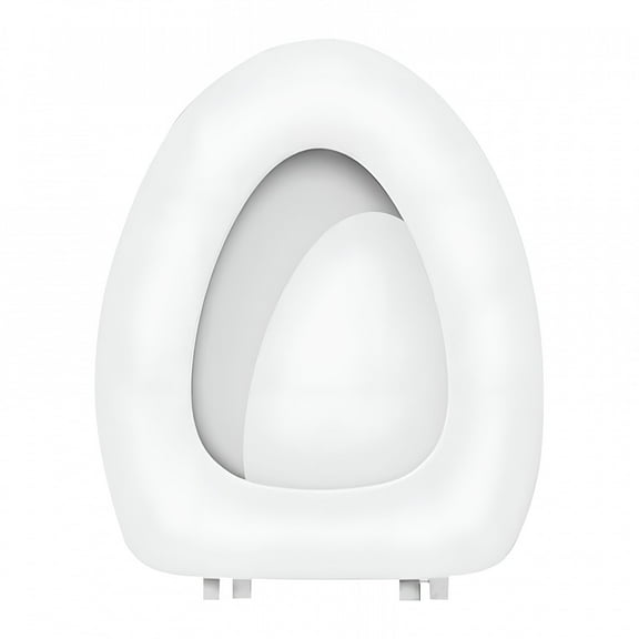 LAMIRO Soft Elongated Vinyl Toilet Seat with Comfort Foam Cushioning - Fits All Standard Size Fixtures - Easy To Install