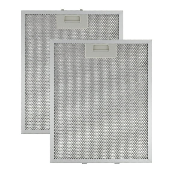 CHENGSI for Aluminum Cooker Hood Filters 280x350x9mm Metal Mesh Extractor Vent Filter 5-Layer Grease Filtration Easy Installation for Range Hoods Long-Lasting 2-Pack Silver